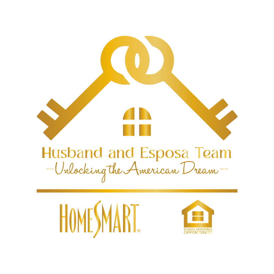 Husband and Esposa Team — two interlocking gold keys forming a home